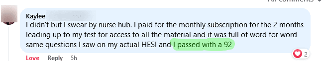 I passed HESI with a 92 using NurseHub
